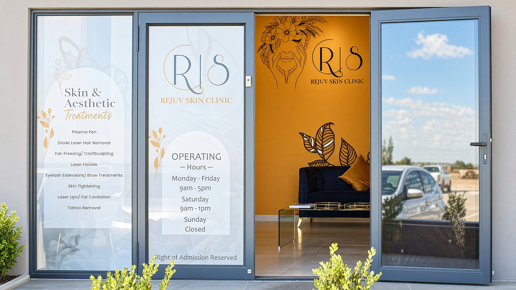 Entrance to Rejuv Skin Clinic, Eclipse Centre